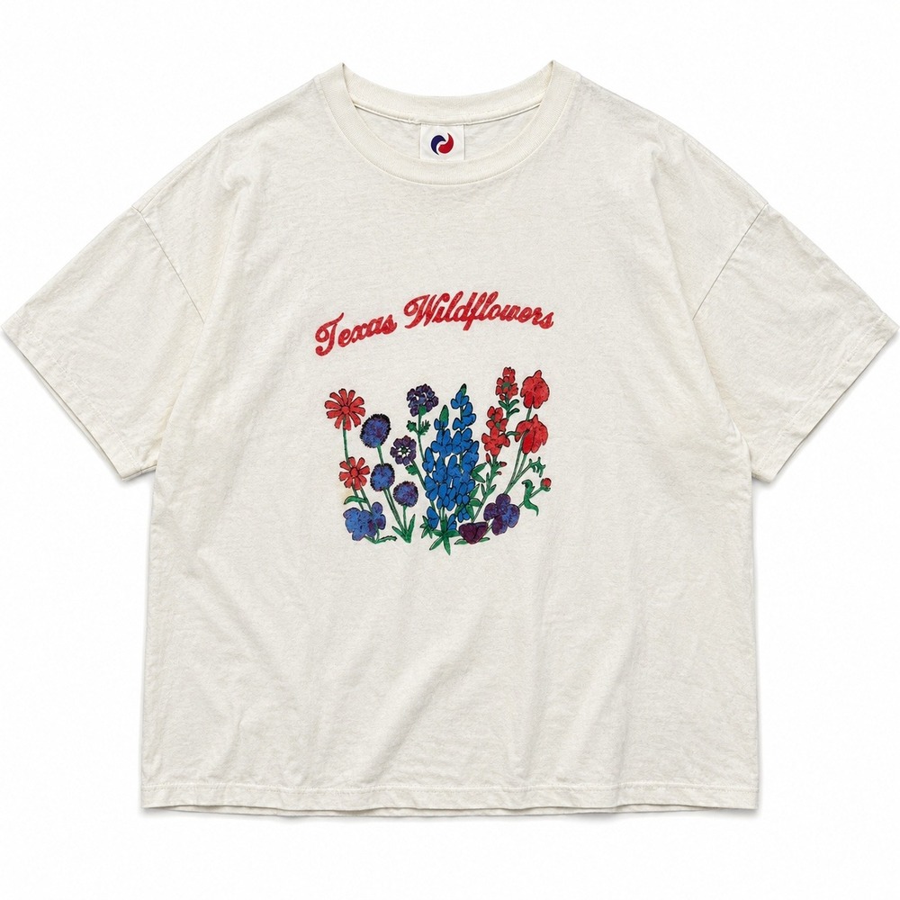 Vintage Signal Artwear Texas Wildflowers T White Cotton XL cottagecore whimsical